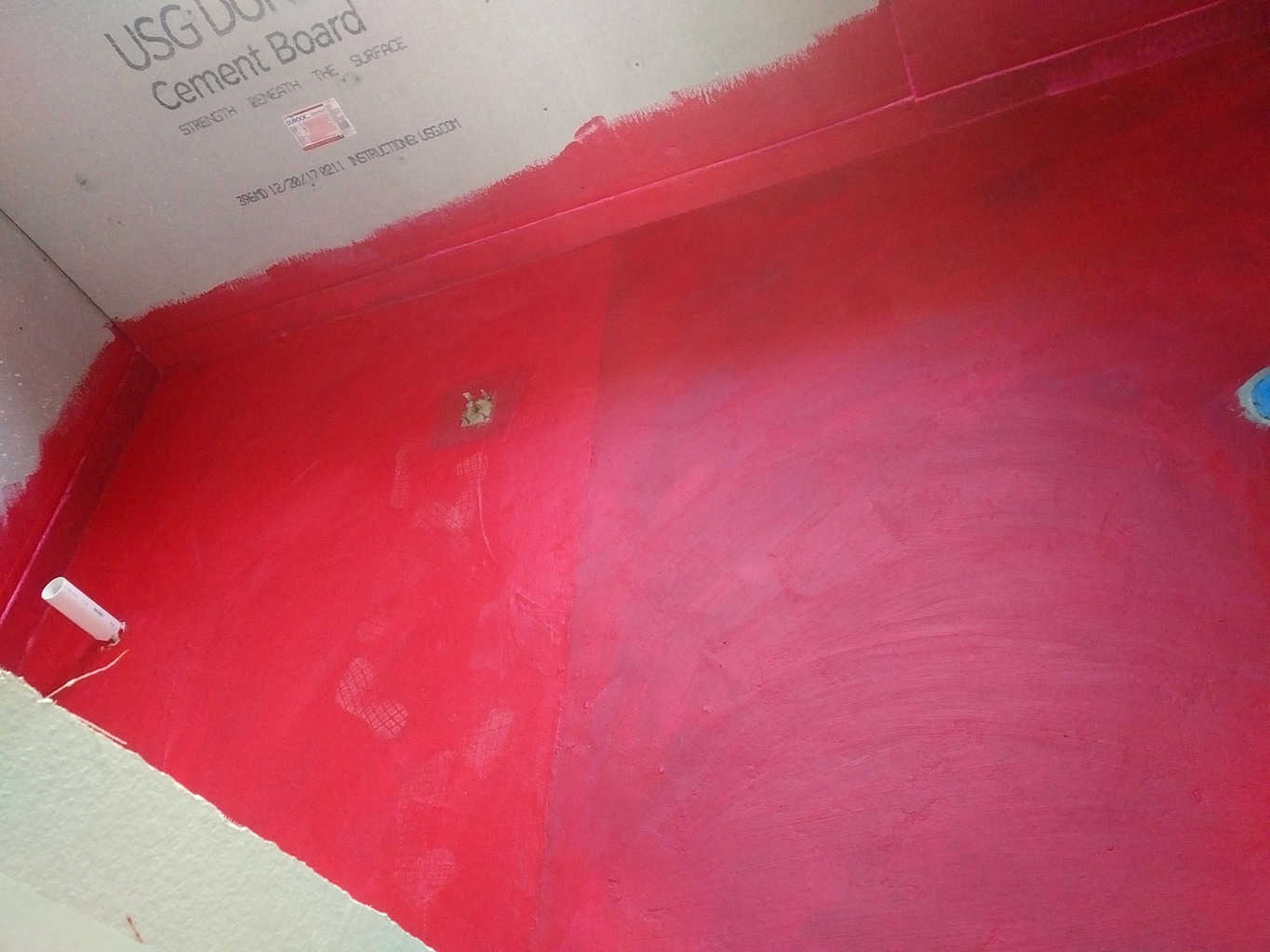 Liquid membrane covering full floor