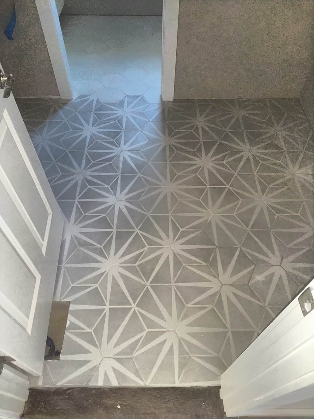 Laundry room grouted