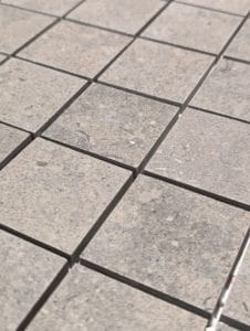 Closeup of basement floor tile