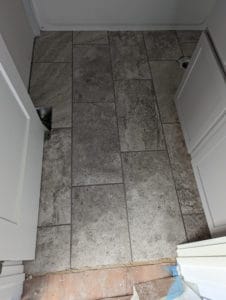 Floors grouted