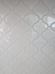 Grouted arabesque tile closeup