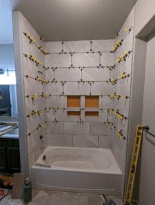 Almost finished with the basement tub surround