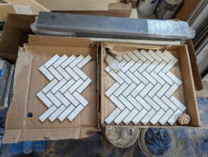 Fabricating another sheet of herringbone mosaic2