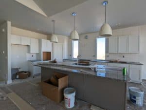 Kitchen backsplash fully set