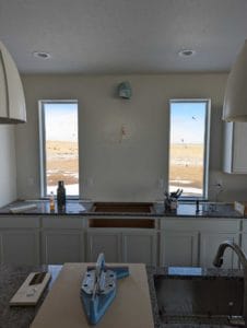 Kitchen backsplash hood area to be tiled