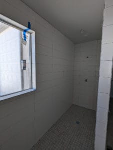 Master shower almost finished - short 5 tiles4