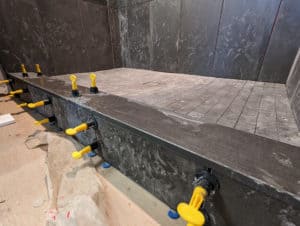 Master shower curb set