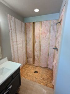 Master shower demo'd