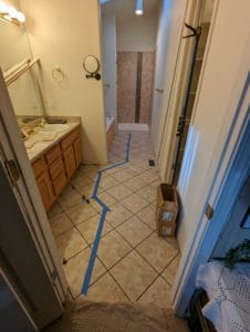 Finished setting floor and set master shower