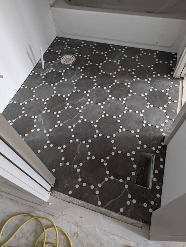 Main level bath floor set - 8x8 hexagons