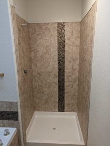 Master shower grouted