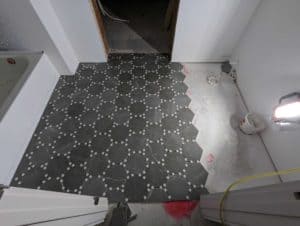 Most of this basement bath floor set