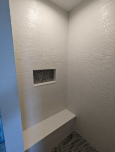 Master shower grouted