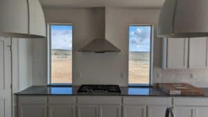 Finished kitchen backsplash