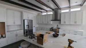 Grouted and finished kitchen backsplash