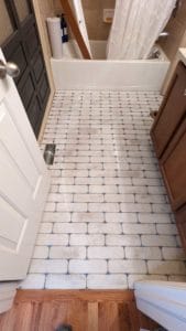 Guest bathroom floor set