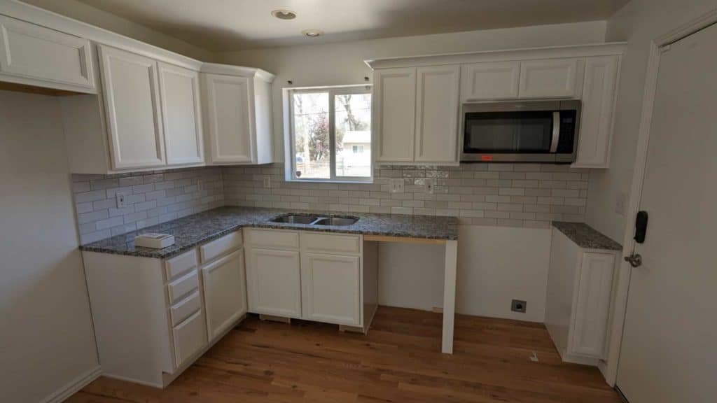 Kitchen backsplash completely finished