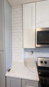 Side of backsplash