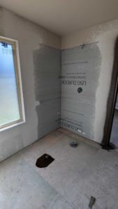 Master shower pan to be poured