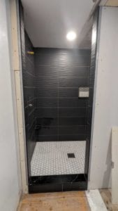 Master shower finished