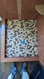 Master shower floor grouted