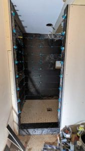 Shower completely installed