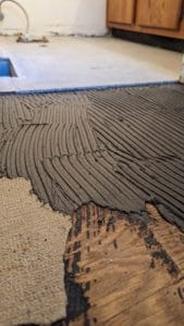 Installing underlayment with mud bed underneath