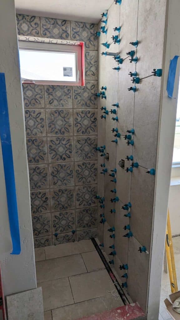 Another wall finished on master shower