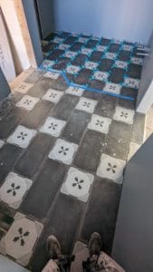 Finished installing laundry room floor2