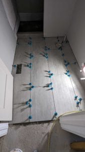 Guest bath floor installed