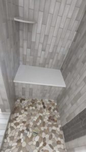 Basement shower grouted and finished2