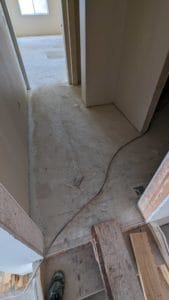 Entry/laundry room to be underlaid