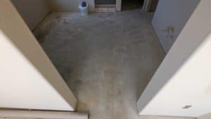 Master bath floor to be underlaid