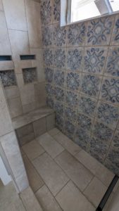 Master shower grouted and finished2