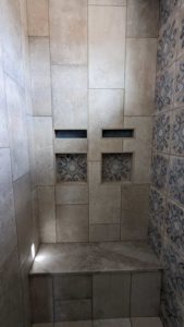 Master shower grouted and finished3