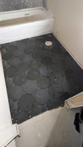 Basement bath2 floor tiled