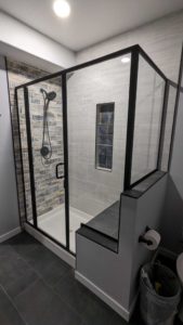 Fully completed basement shower from a couple of weeks ago