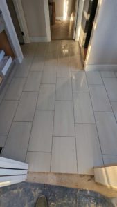 Master floor grouted and finished