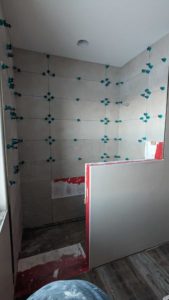 Master shower is as set as we can go - waiting on granite surfaces now