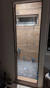 Master shower surround almost set