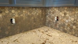 Grouting the backsplash