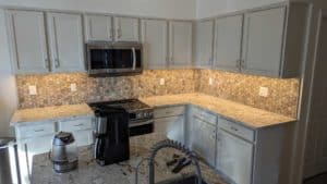 Backsplash grouted & finished