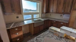 Kitchen backsplash to be tiled