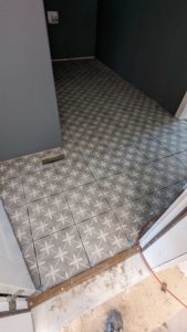 Laundry room floor tiled