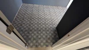 Laundry room floor tiled3