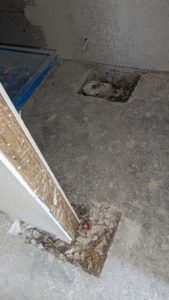 Holes in foundation to be filled