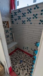 Some extra progress made on the master shower