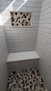 Master shower grouted and finished2