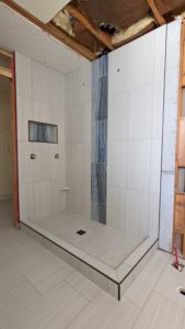 Master shower grouted and finished2