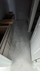 Basement bath floor to be tiled